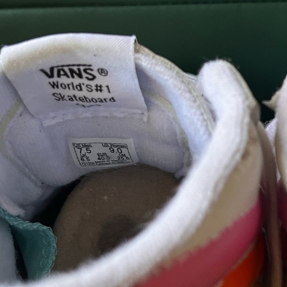 Vans Platform Super ComfyCush Sk8-Hi Rainbow Flour Shop Women’s 9 w/original box - Picture 4 of 7